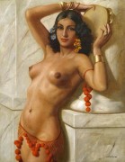 Marcel René von Herrfeldt_1890-1965_Dancer_Orientalische Tänzerin mit Tambourin an einer Säule.jpg